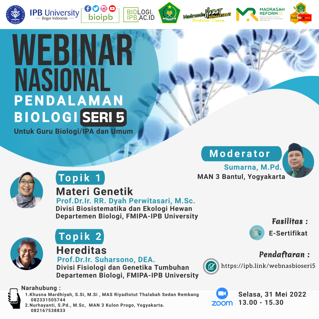 The 5th National Webinar for Enriching Biological Concepts 2022